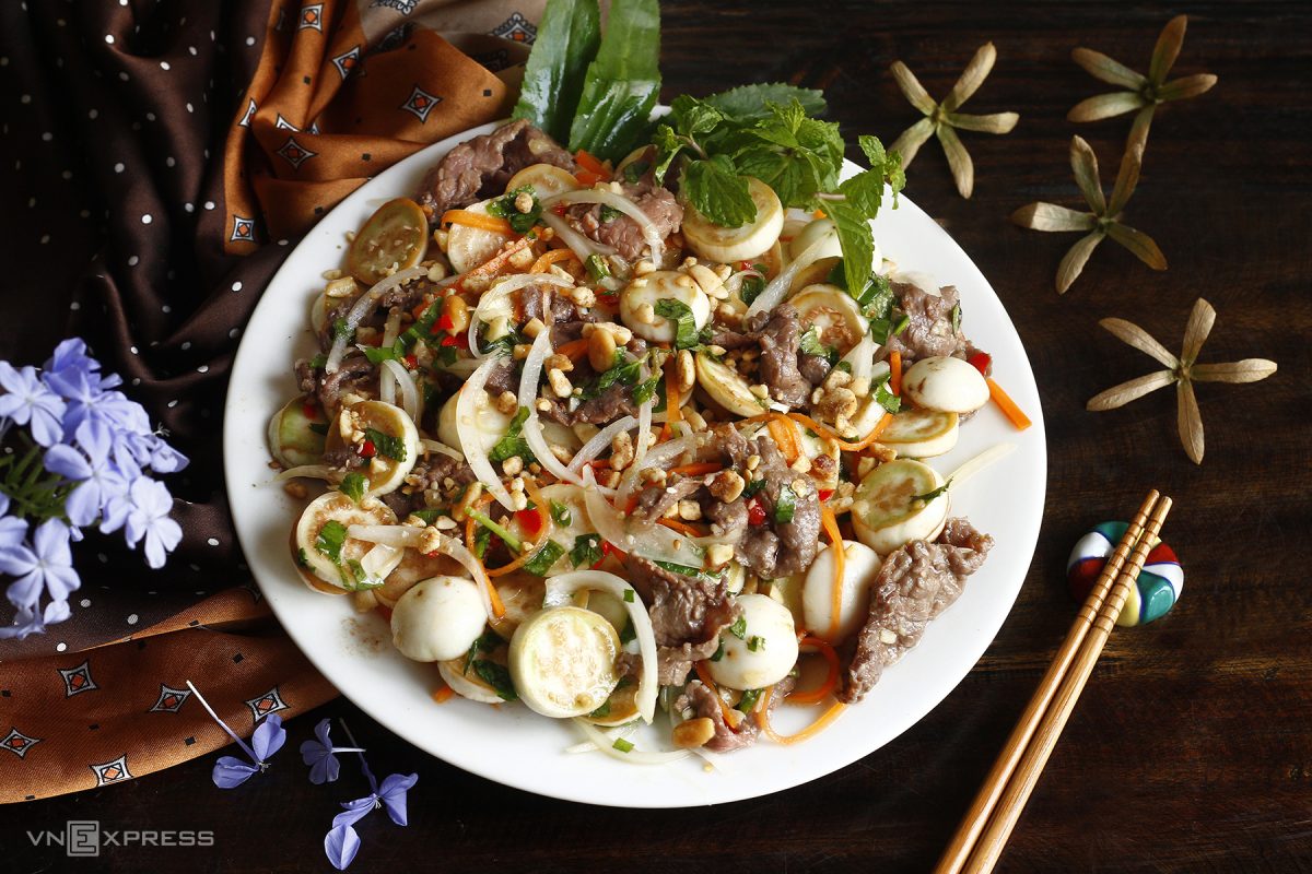 cách làm gỏi cà pháo thịt bò