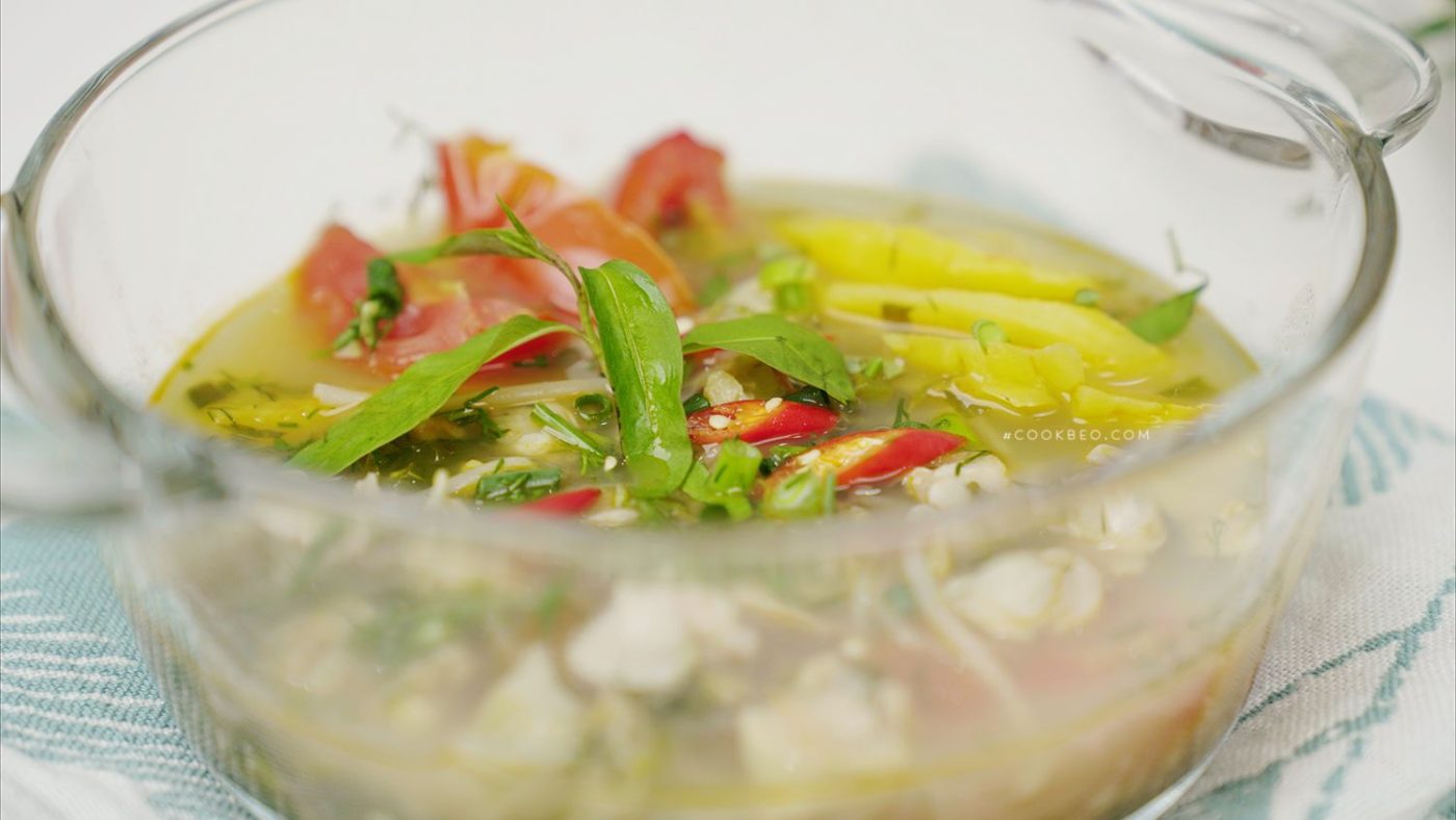 cách làm canh ngao nấu chua